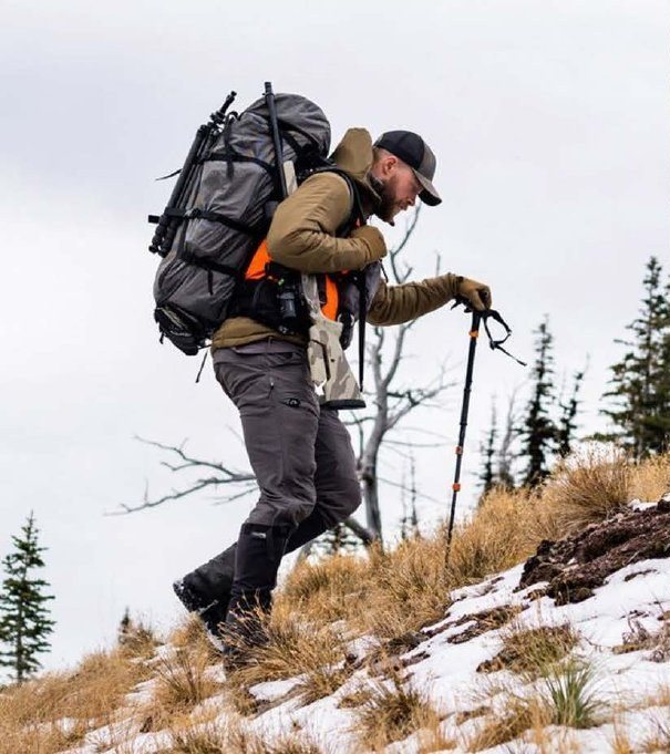 686 hiker in snow