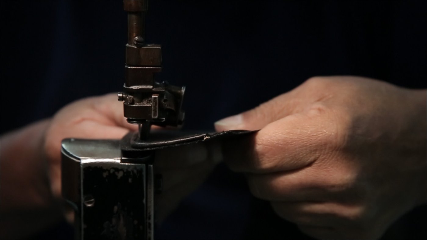 Hand-finishing a Broken Homme boot