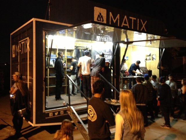Matix pop-up trailer at night