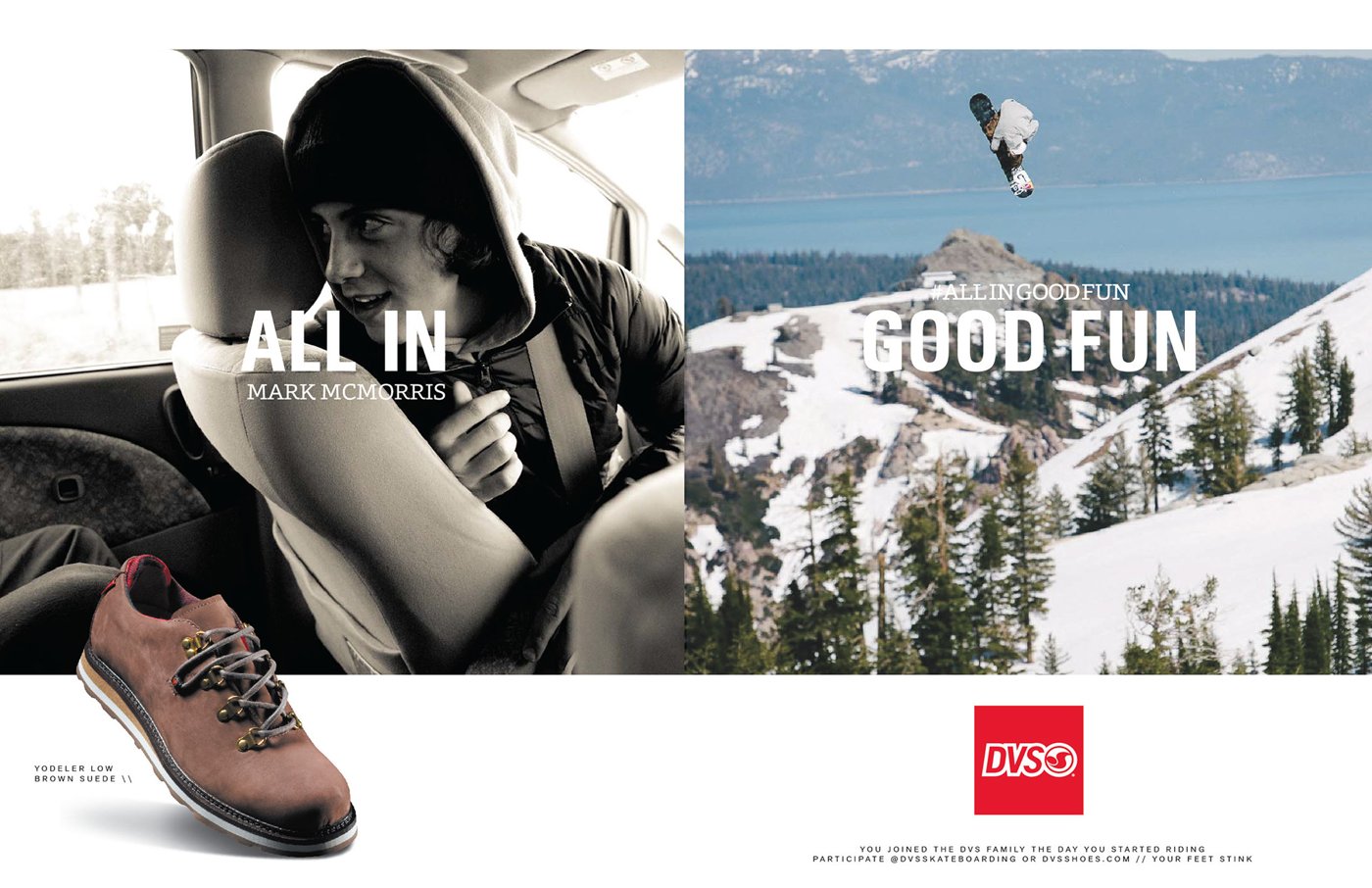 Mark McMorris in the DVS All In Good Fun snowboard ad