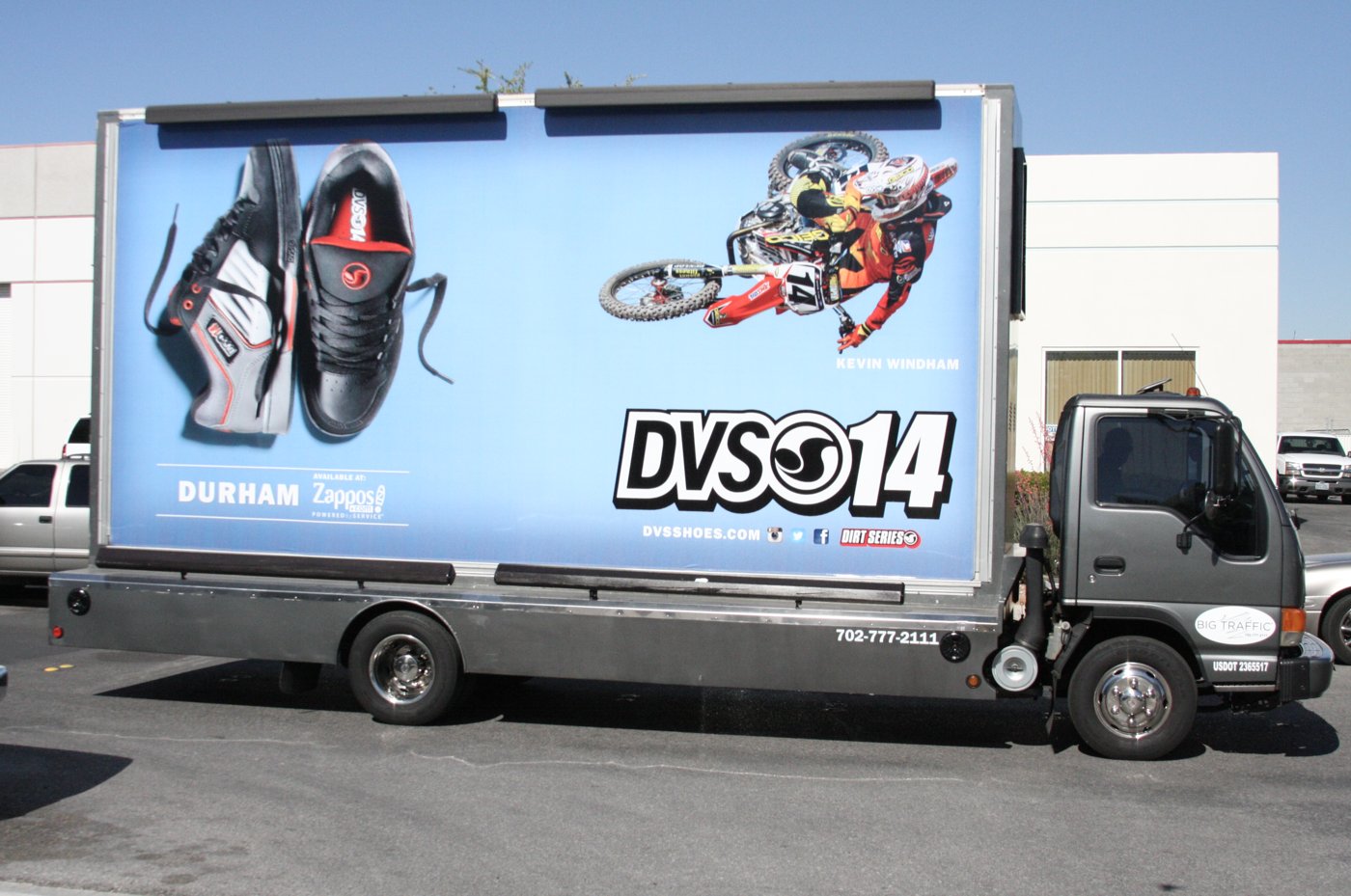 DVS billboard truck in Las Vegas