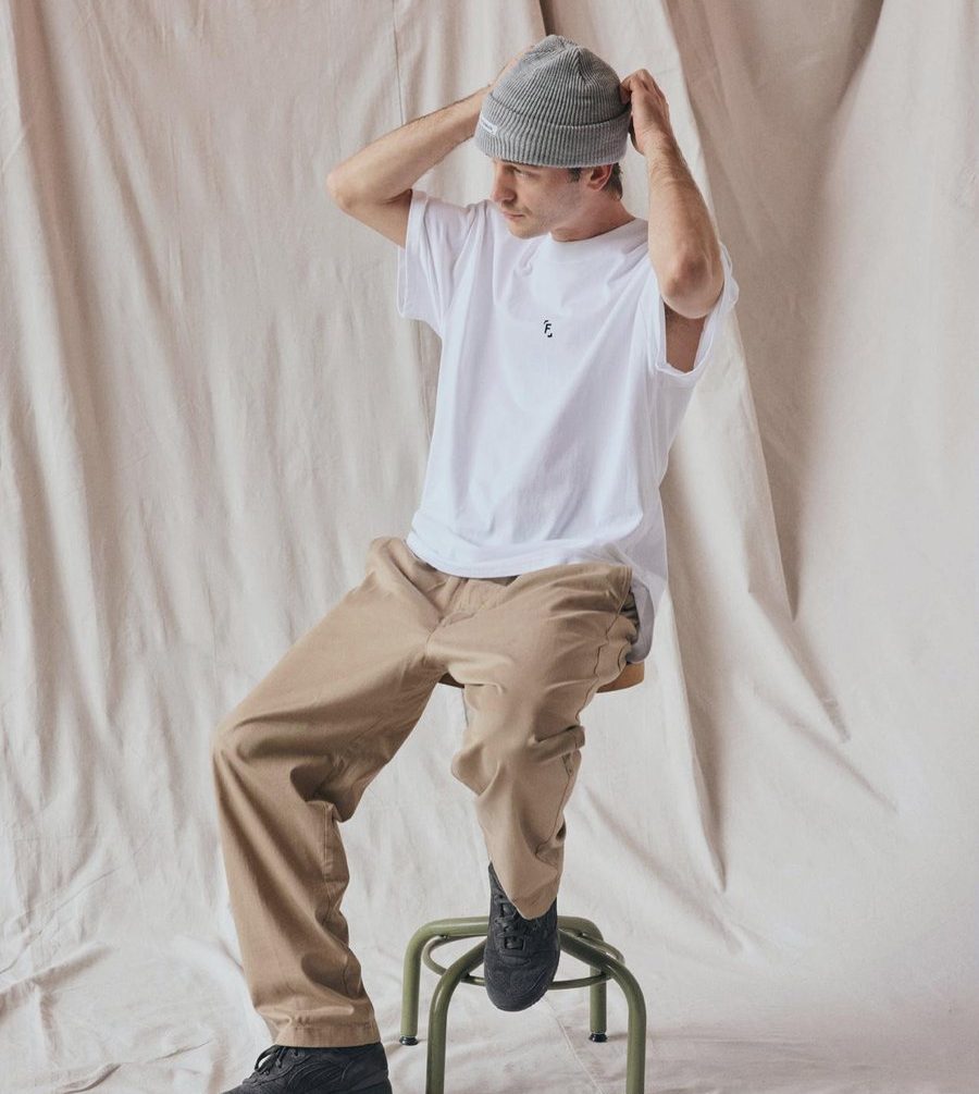 Framework apparel on a model