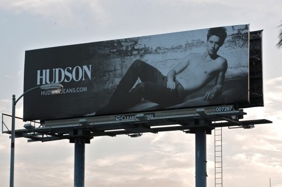 Patrick Schwarzenegger billboard on Sunset Boulevard
