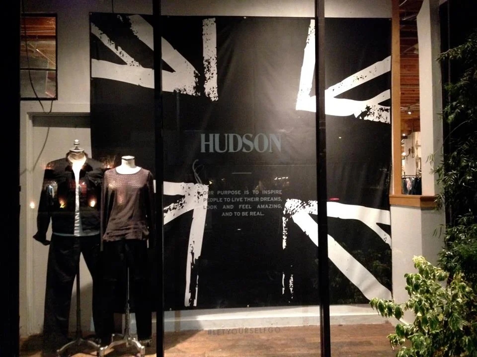 Hudson window with a black Union Jack