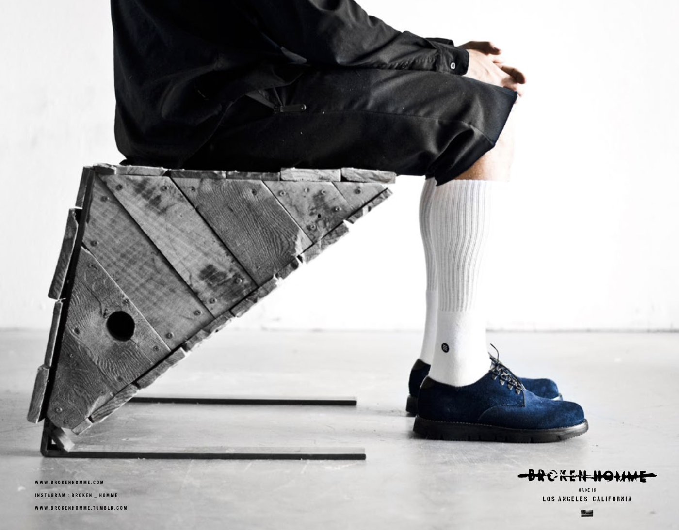 Broken Homme lookbook, seated