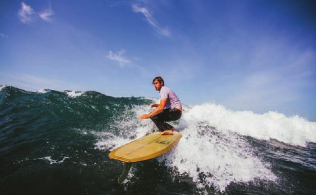 JJ Wessels surfing in Matix Gripper denim, Holiday 2014
